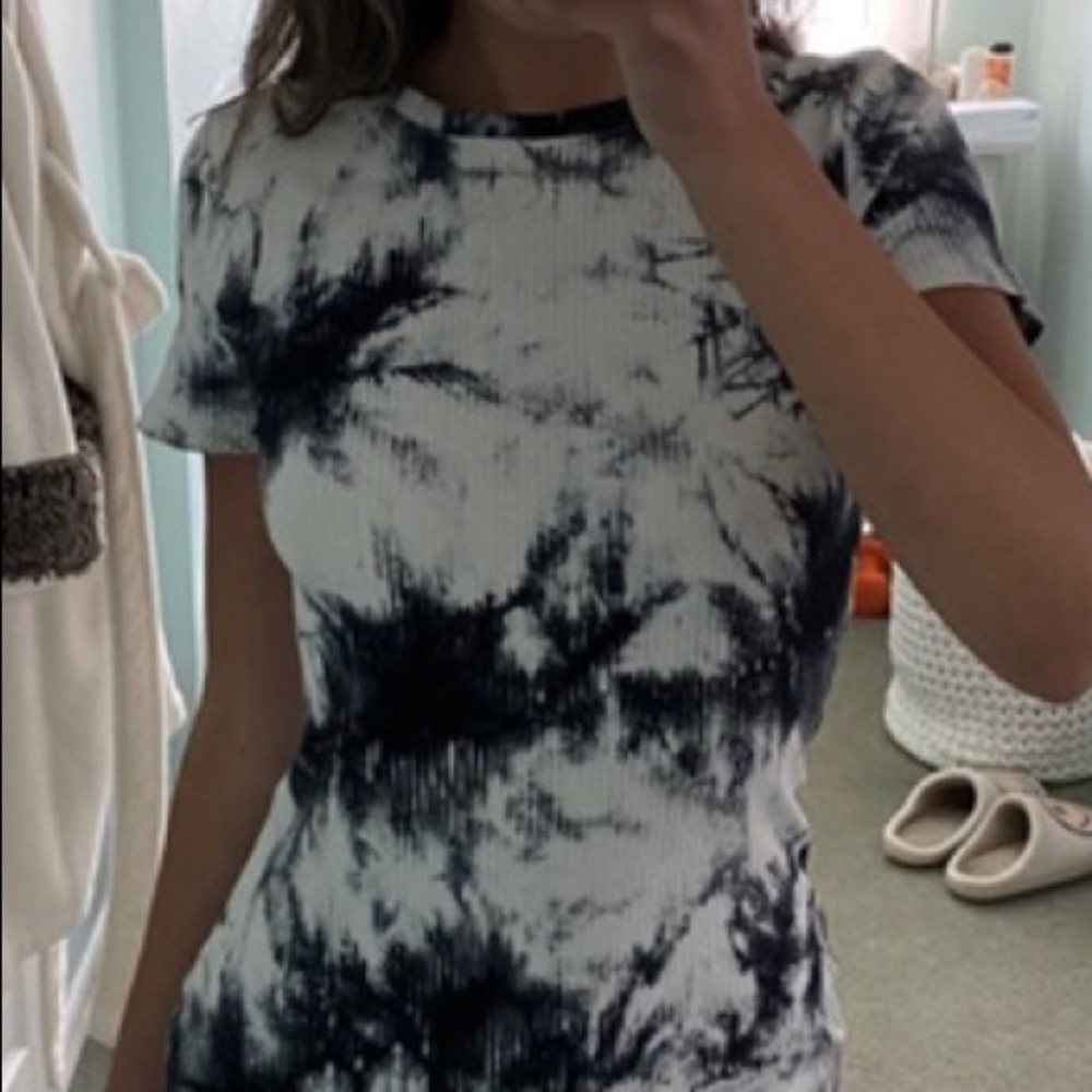 Princess Polly Tie-Dye Black and White BodyCon dress